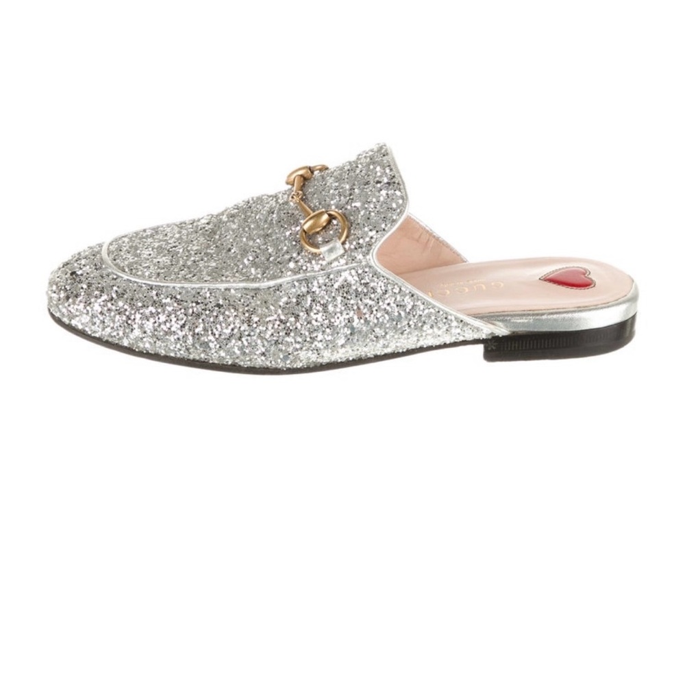 Gucci Women's Silver Glitter Loafers